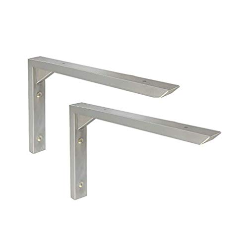 Industriell Regal Unterstützung Regalwinkel RegalträGer Dreieck Wandaufhängung,L-Form Schwerlast 90 Grad Winkel Metall Regalhalter,Rostfreier Stahl Zeichenprozess,2 Stück (300 * 190mm/11.8 * 7.48in) von Zlovne