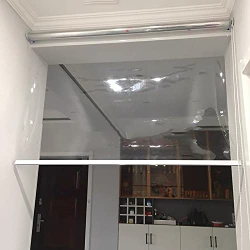 Küchenbad Klare Rollo Jalousien Wasserdichte Durchsichtige Rollos Gartenrollos,Seitenrollo Außenrollo Wetterfest Sonnenschutz Rollläden für Fenster und Tür,Zuhause und Büro (W120xH160cm/W47"xH63") von Zlovne
