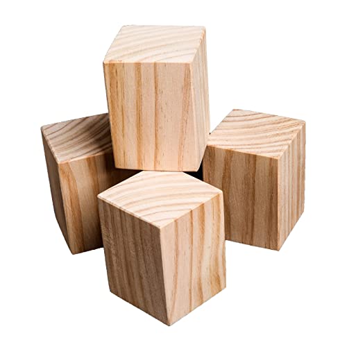 Zlovne 4 Stück Tischbeine Natürliche Holz Sofafuss Geruchlos,28 Größen,Quadrat Mmöbelfuß Geeignet für Bett,Esstisch,Sessel,Bettfüße,Länge x Weite x Höhe (10x10x15cm) von Zlovne
