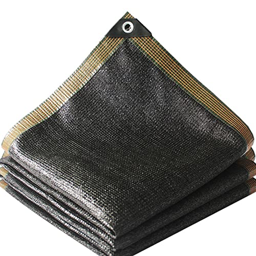 Zlovne Schwarzes Schattennetz 96% UV-Beständig Schattentuch 85g/m²,2m-10m Outdoor Sonnensegel für Gewächshaus Garten Wind Frost Schnee Winterschutz,Reißfester Schattiernetz (3x5.5m) von Zlovne