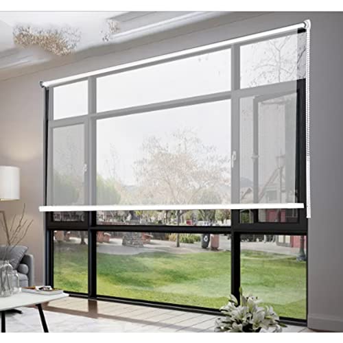 Zlovne Transparente Vinyl-Rollläden,Wasserdichter Vorhang,Wetterfest Durchsichtige Rollos für Terrassen Pavillon Tür,Seitenrollo Verdunklungsrollo Anpassbar Größe Gartenrollos (W120xH200cm/W47xH79in) Zlovne Transparente Vinyl-Rollläden,Wasserdichter Vorhang,Wetterfest Durchsichtige Rollos für Terrassen Pavillon Tür,Seitenrollo Verdunklungsrollo Anpassbar Größe Gartenrollos (W120xH200cm/W47xH79in) von Zlovne