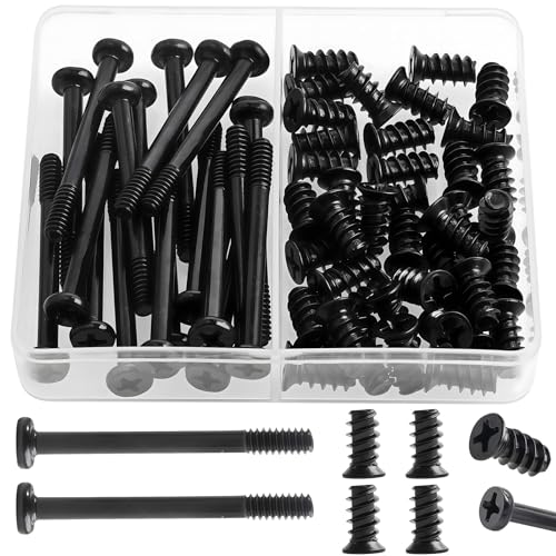 Zmbroll 60 Stück schwarze PC-Computergehäuse-Befestigungsschrauben UNC 6–32 x 35 mm Lüfter lange Schraube und PC-Gehäuselüfterschrauben M5 x 10 mm Kühler-Wasserkühlungsschraube für von Zmbroll