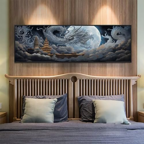 5D Diamond Painting Drache Mond Diamond Painting Erwachsene/Kinder, DIY Diamond Art Diamant Painting Bilder, Kristall Strass Diamant Malerei Basteln für Home Wand Décor, 27.5x70.8 Inch/70x180 cm 5D Diamond Painting Drache Mond Diamond Painting Erwachsene/Kinder, DIY Diamond Art Diamant Painting Bilder, Kristall Strass Diamant Malerei Basteln für Home Wand Décor, 27.5x70.8 Inch/70x180 cm von Znnegxiia