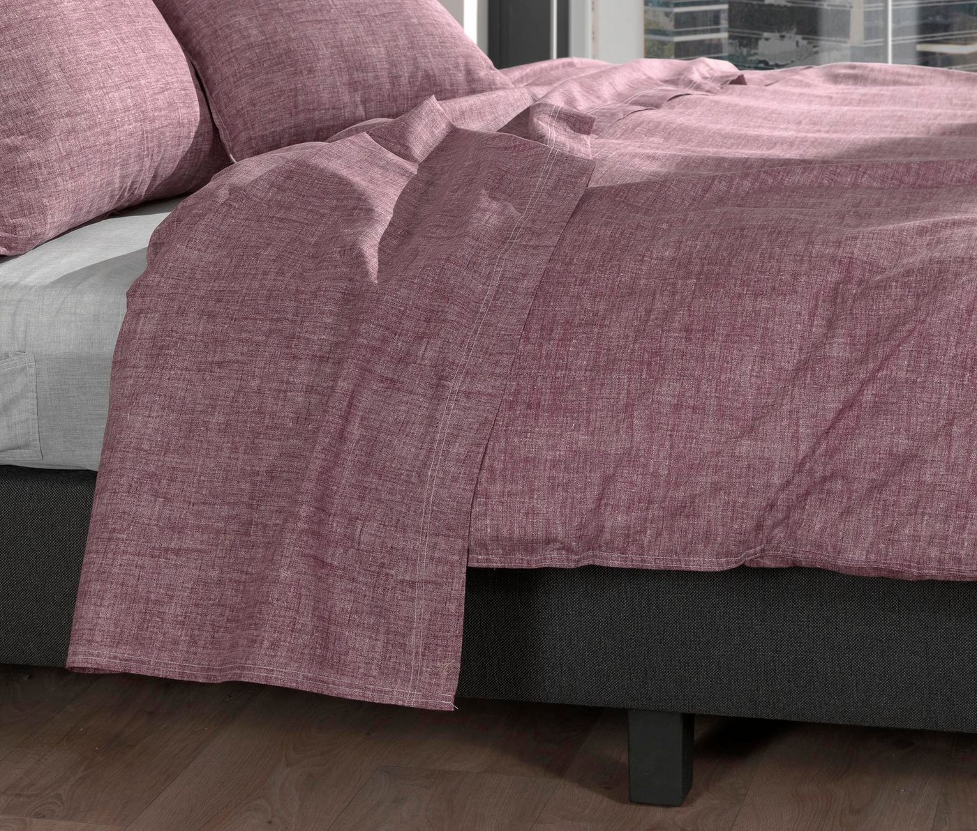 ZO HOME Bettwäsche Lino 1 240x220cm 60x70cm Wine Red, Bettbezug Kopfkissenbezug Set kuschelig weich hochwertig ZO HOME Bettwäsche Lino 1 240x220cm 60x70cm Wine Red, Bettbezug Kopfkissenbezug Set kuschelig weich hochwertig von ZO HOME