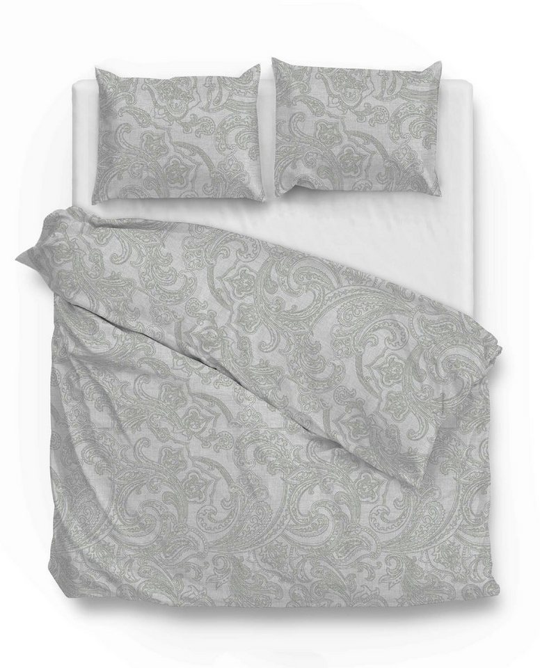 Bettwäsche Zo! Home Cotton Bettwäsche 200x200 Paisley di Lino Dove grey silber, Zo!Home, Baumwolle, 3 teilig von Zo!Home