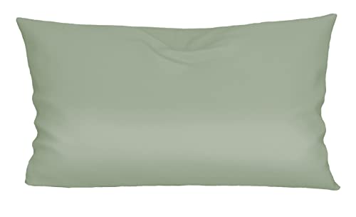 Satinado Mako Satin Kissenbezug 40x80 cm Doppelpack (Foam Green) von Zo!Home