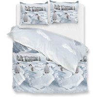 ZO HOME Bettwäsche "Pinguini" 1 tlg. Bettwäsche aus 100% Baumwolle, hochwertige Flanell von Zo Home