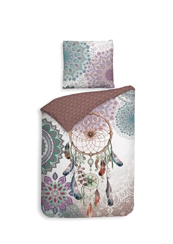 Zo!Home Bettwäsche »Renforcé« 100% Baumwolle | Reißverschluss | 135x200 & 80x80 | Traumfänger mit Mandalas | türkis, rot Zo!Home Bettwäsche »Renforcé« 100% Baumwolle | Reißverschluss | 135x200 & 80x80 | Traumfänger mit Mandalas | türkis, rot von Zo!Home
