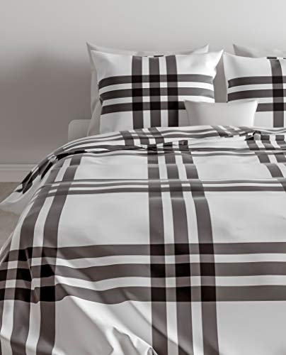 Zo!Home Square Duvet Cover, Gray, 240 x 220 cm von Zo!Home