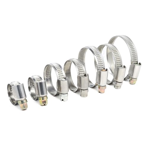 Schlauchschellen Klemmringe 10 Stück Rohrschelle Edelstahl Metallrohr Schneckengetriebeklemmen Verbindungselemente Verstellbare Klemmen für Rohrantriebsschläuche Schlauchschellen Klemmringe 10 Stück Rohrschelle Edelstahl Metallrohr Schneckengetriebeklemmen Verbindungselemente Verstellbare Klemmen für Rohrantriebsschläuche von ZoRHac