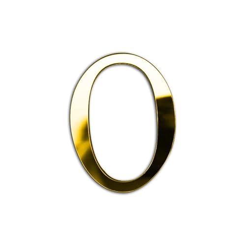 ZoTuoART 3D Gold Verdickung Acryl Spiegel Buchstaben – kostenlose Kombination Selbstklebend Spiegel – DIY Sicherheit unzerbrechlich Spiegel Wandaufkleber Dekor – Buchstabe O von ZoTuoART