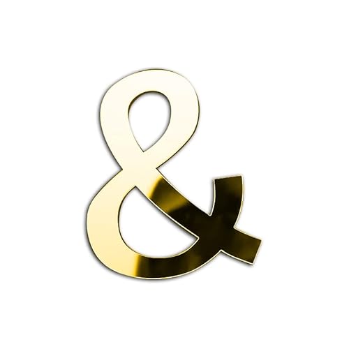 ZoTuoART 3D Gold Verdickung Acryl Spiegel Buchstaben – kostenlose Kombination Selbstklebend Spiegel – DIY Sicherheit unzerbrechlich Spiegel Wandaufkleber Dekor – Symbol 1 von ZoTuoART