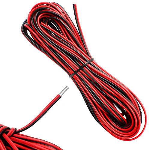 10 Meter 22AWG Elektrodraht Rot und Schwarz Elektrischer Draht Kabel Litzen Verzinnter Kupferdraht Weiche und flexible für einfarbige LED Streifen und elektronische Verdrahtung von ZoZoMaiy