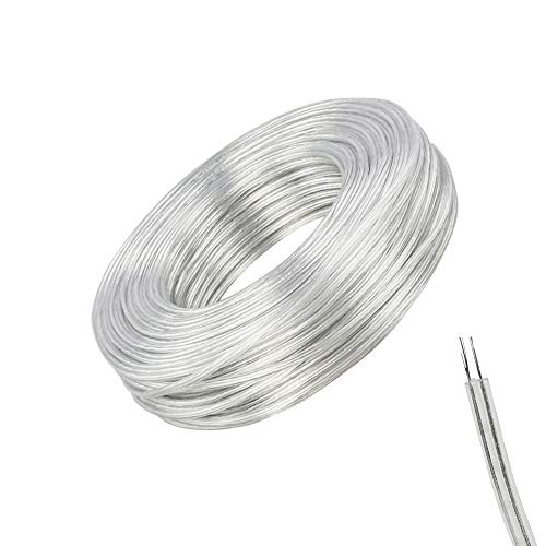10 Meter Transparent PVC Flexible Kabel, 2 Kern Elektrischer Draht, Durchmesser 3 mm, Verschleißfest, Oxidationsbeständigkeit, zum Einbau von Haushaltsgeräten mit Geringem Stromverbrauch von ZoZoMaiy