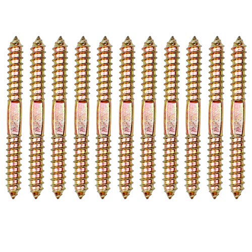 D-Orange 10 Stücke Doppelkopfschraube 10mm*78mm Holzbearbeitung Dübelschraube für Möbel Befestigungsstift von ZoZoMaiy