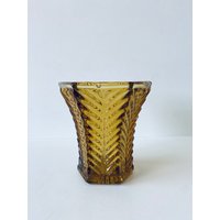 Antike Vase Aus Bernsteinfarbenem Glas von Zoanabroc