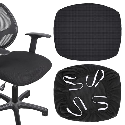 Zocipro 2 Stück Schreibtischstuhl Bezug,Elastische Sitzbezug Bürostuhl mit Bindeseil,Waschbar Chair Cover,Spandex Stretch Stuhlhussen für Bürostühle Esszimmerstühle Bar Hochzeitsfeier von Zocipro