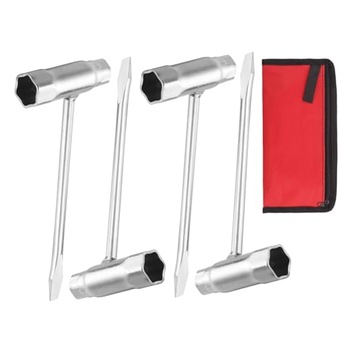 Zocipro 4 Stück Kettensägenschlüssel, 13 mm X 19 mm T Schraubenschlüssel, Motorsägenschlüssel mit 20 Kettenradabdeckung Stangenmutter, Kettensägenschlüssel Kompatibel mit S-tihl Kettensägen von Zocipro