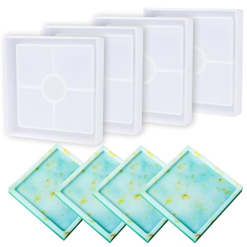 Zocipro 4 Stück Silikonform Tablett Untersetzer,Silikonformen Gießformen,Epoxidharz Formen,Gießformen für Resin Art Formen Untersetzer DIY Teetablett Obsttablett Kunsthandwerk Basteln Haus Dekoration Zocipro 4 Stück Silikonform Tablett Untersetzer,Silikonformen Gießformen,Epoxidharz Formen,Gießformen für Resin Art Formen Untersetzer DIY Teetablett Obsttablett Kunsthandwerk Basteln Haus Dekoration von Zocipro