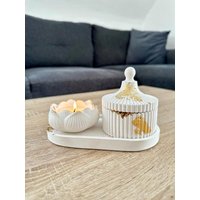 Aroma Kerzen, Schmuckschatulle, Lotus-Kerze, Meditationskerze, Geschenkkerze, Räucherstäbchenhalter, Gips-Kerzenhalter, Lotus, Geschenk Mama von ZodiArtElvira