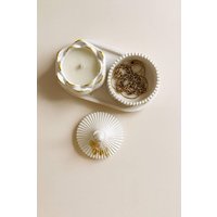 Schmuckschatulle, Lotus-Kerze, Geschenkkerze, Räucherstäbchenhalter, Gips-Kerzenhalter, Lotus von ZodiArtElvira