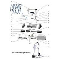 Blaue Flussführungsdekoration für Zodiac Cybernaut Roboter von Zodiac