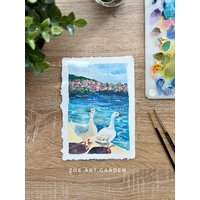Original Gouache Gans Gemälde Sunny Nature Art | 13 X 18 cm Original Gouache Gans Gemälde Sunny Nature Art | 13 X 18 cm von ZoeArtGarden