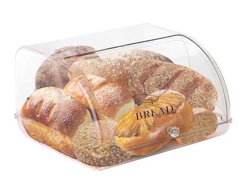 Brotkästen Mit Deckel Brotbox Brot Brottopf Zum Aufbewahren Toastbrot Durchsichtig Aufbewahrungsbox Lange Aufbewahren Und Frisch Halten 30*13*27cm Brotkorb Modern Brotbox Küche Brotbehälter von ZoeQide