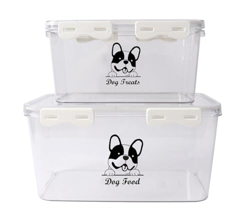 Hundefutter Aufbewahrung 2er-Pack Luftdichte Hundefutter Vorratsbehälter Transparenter Kunststoff in Lebensmittelqualität Hundefutter Behälter, Futterbehälter Hund 4-5 kg Tierfutter Hundefutterbox Hundefutter Aufbewahrung 2er-Pack Luftdichte Hundefutter Vorratsbehälter Transparenter Kunststoff in Lebensmittelqualität Hundefutter Behälter, Futterbehälter Hund 4-5 kg Tierfutter Hundefutterbox von ZoeQide