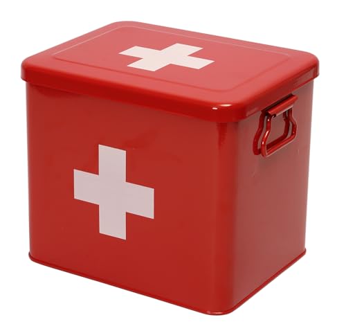 Medikamenten Aufbewahrung Medizin Box Metall, Erste Hilfe Kasten Koffer Schrank Arzneimittel Box Hausapotheke Medikamenten Organizer Für Arzneimittel Für Zu Hause Apothekenbox 23.5 x 18.5 x 18 cm von ZoeQide