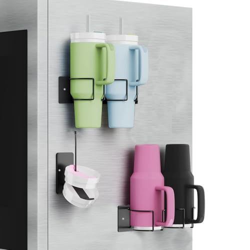 Stanley Cup Halterung Schwarz 3er Set – Magnetischer Flaschenhalter für 4 Becher & Deckel, Tumbler Organizer mit Deckelständer für Kühlschrank & Wand, Zubehörhalter für 40 oz Stanley Becher Stanley Cup Halterung Schwarz 3er Set – Magnetischer Flaschenhalter für 4 Becher & Deckel, Tumbler Organizer mit Deckelständer für Kühlschrank & Wand, Zubehörhalter für 40 oz Stanley Becher von ZoeQide
