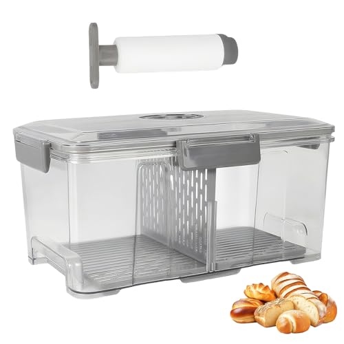 ZoeQide Vakuum Brotkasten groß 35 cm – luftdichte Brotbox mit Pumpe & Zeitaufzeichnung | Frischhaltedose für Toast, Brötchen, Baguette – PET Behälter für Kühlschrank & Gefrierschrank ZoeQide Vakuum Brotkasten groß 35 cm – luftdichte Brotbox mit Pumpe & Zeitaufzeichnung | Frischhaltedose für Toast, Brötchen, Baguette – PET Behälter für Kühlschrank & Gefrierschrank von ZoeQide