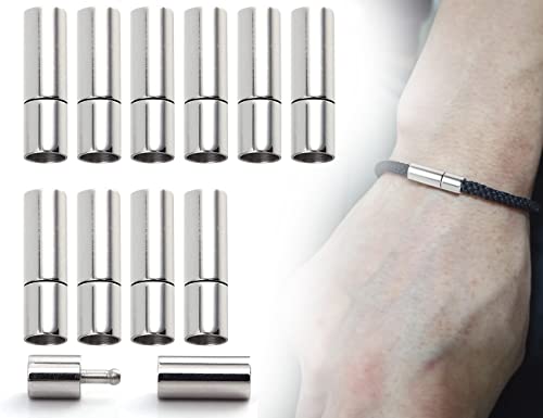 ZoeTekway 10 Stück Silber Schnur Endkappen Kettenverschluss Schnalle schieben Paracord Verschlüsse für Armbänder Schmuckherstellung ZoeTekway 10 Stück Silber Schnur Endkappen Kettenverschluss Schnalle schieben Paracord Verschlüsse für Armbänder Schmuckherstellung von ZoeTekway