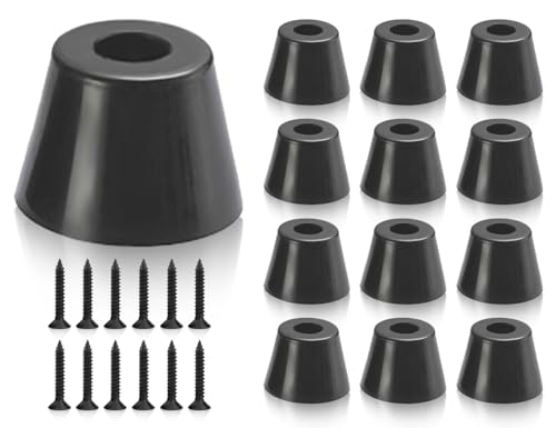 ZoeTekway 12 Stück Schwarz Gummifüße für Schneidebretter mit Edelstahl Schrauben, Gummipuffer Schraubfeste Gummifüße, Rund Gummifüße Schraubbar, für Die Meisten Möbelgeräte (19 * 15 * 17mm) ZoeTekway 12 Stück Schwarz Gummifüße für Schneidebretter mit Edelstahl Schrauben, Gummipuffer Schraubfeste Gummifüße, Rund Gummifüße Schraubbar, für Die Meisten Möbelgeräte (19 * 15 * 17mm) von ZoeTekway