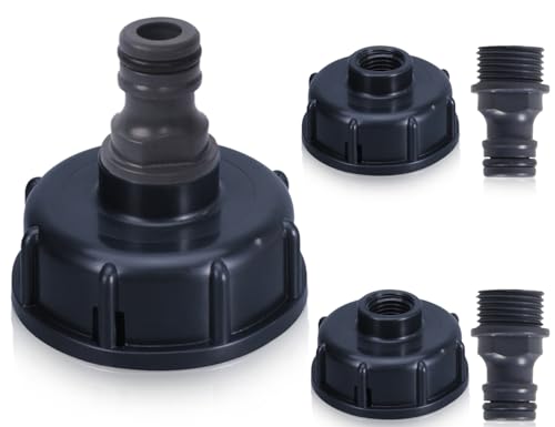 ZoeTekway 2er-Pack Tankdeckel-Hahnadapter, kompatibel mit IBC-Tank, Behälterzubehör, Gartenschlauchanschluss, Kunststoff-Wasserschlauch-Rohradapter, Adapterkappendeckel Deckel ZoeTekway 2er-Pack Tankdeckel-Hahnadapter, kompatibel mit IBC-Tank, Behälterzubehör, Gartenschlauchanschluss, Kunststoff-Wasserschlauch-Rohradapter, Adapterkappendeckel Deckel von ZoeTekway
