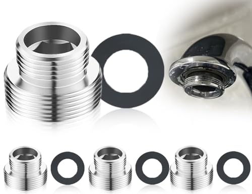 ZoeTekway 3 Stück Wasserhahn Adapter für Wasserfilter Wasserhahn, Außengewinde M18 auf M22, Wasserhahn Messing Gewindeadapter mit Gummidichtung ZoeTekway 3 Stück Wasserhahn Adapter für Wasserfilter Wasserhahn, Außengewinde M18 auf M22, Wasserhahn Messing Gewindeadapter mit Gummidichtung von ZoeTekway
