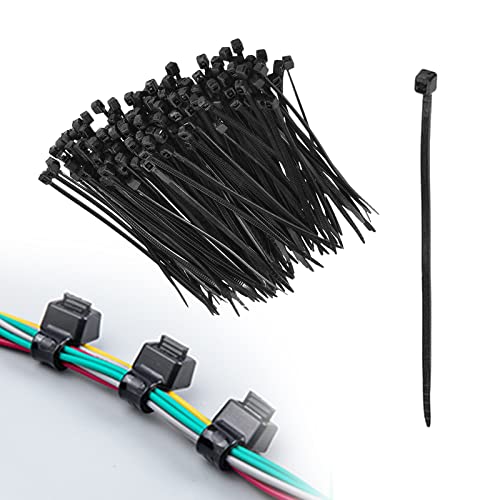 ZoeTekway Kabelbinder, Nylon-Kabelbinder, 100 mm lang, 2,5 mm breit, kleiner Nylon-Kunststoff-Kabelbinder (300 Stück) von ZoeTekway