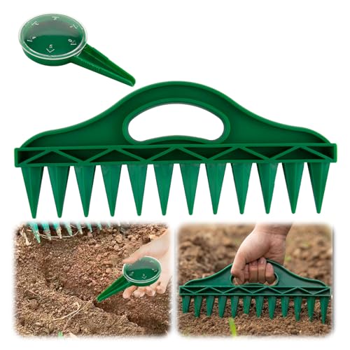 Sämaschine Pflanzhilfe, 2er Set Samenspender Garten mit 12 Löcher Verstellbarer Garten Handpflanzer Säwerkzeug Saatgut Sämaschine Samenspender für die Aussaat im Garten Sämaschine Pflanzhilfe, 2er Set Samenspender Garten mit 12 Löcher Verstellbarer Garten Handpflanzer Säwerkzeug Saatgut Sämaschine Samenspender für die Aussaat im Garten von ZoeWei