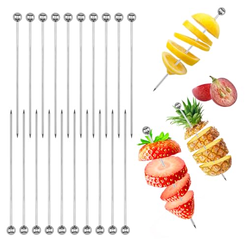 Cocktailspieße aus Edelstahl, 20 Stück Wiederverwendbare Cocktail Spieße Obststicks Spieße für Fingerfood Cocktail Picks für Geburtstag, Party, Barbecue, Hochzeit Cocktailspieße aus Edelstahl, 20 Stück Wiederverwendbare Cocktail Spieße Obststicks Spieße für Fingerfood Cocktail Picks für Geburtstag, Party, Barbecue, Hochzeit von ZoeWei