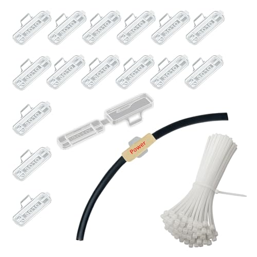 Kabelbeschriftung, 50 Stück Wiederverwendbare Kabeletiketten Erkennungsbox mit 50 Pcs Nylon Kabelbinder Transparente Wasserdichtes Kabel Beschriftung Kabelmarkierung Kabelbeschriftung, 50 Stück Wiederverwendbare Kabeletiketten Erkennungsbox mit 50 Pcs Nylon Kabelbinder Transparente Wasserdichtes Kabel Beschriftung Kabelmarkierung von ZoeWei