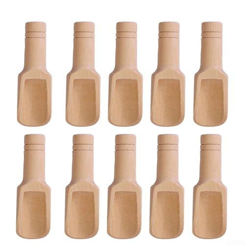 10PCS Natürliche Holz Kleine Mini Schaufel Umweltfreundlich Salz Zucker Kaffee Löffel Waschmittel Löffel Küche Werkzeug zum Kochen von Zoegneer