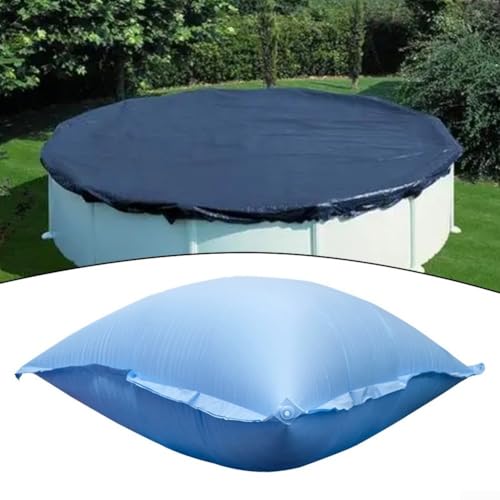 Aufblasbares Kissen für oberirdische Pools zur Reduzierung von Regen- und Blattansammlungen auf Poolabdeckungen, mit dickem PVC und Seil für Stabilität (120 x 120 cm - 0,18 mm) von Zoegneer