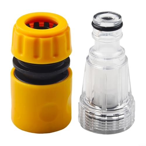Autowaschanlagenadapter, Hochdruckreiniger-Wasseranschluss, Schlauchverschraubung, Wassersäulensprühtyp, technischer Kunststoffkörper, inklusive Wasseranschluss und Filterset von Zoegneer