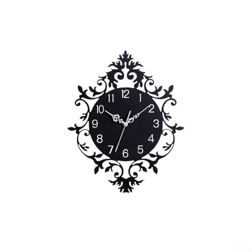 Batteriebetriebene dekorative Wanduhr für Wohnzimmer, geräuschlos, nicht tickend, mit großem Zifferblatt, leicht zu lesen, für Büro, Schlafzimmer und Küche (ohne Pendel) von Zoegneer