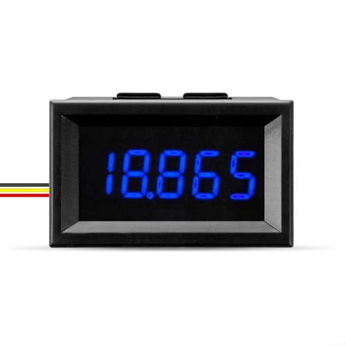 Dreiadriges digitales Voltmeter DC 0 33V mit 5-stelliger LED-Anzeige und unabhängiger Stromversorgung für zuverlässige Spannungsmessung (rot) von Zoegneer
