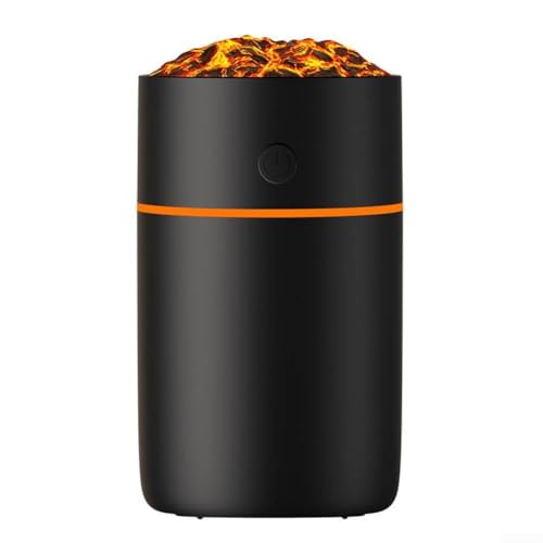 Feuchtigkeitsspendender Luftbefeuchter mit bunter LED-Beleuchtung und leisem Betrieb mit 230 ml Tank für lang anhaltende Befeuchtung in mehreren Umgebungen (schwarz) von Zoegneer