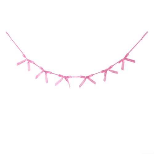 Holiday Velvet Bow Banner für Weihnachten für Partys und Heimdekoration mit klassischem Look (Rosa) von Zoegneer