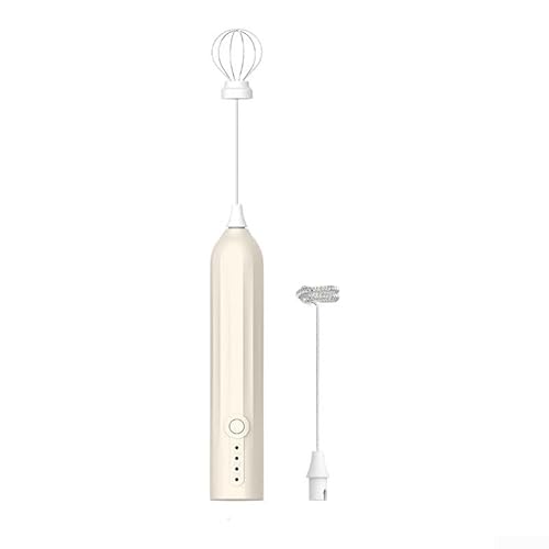 Kabellose Aufschäumlösung. Genießen Sie cremigen Kaffee mit unserem einfach zu bedienenden Handmixer (Khaki-Farbe) von Zoegneer
