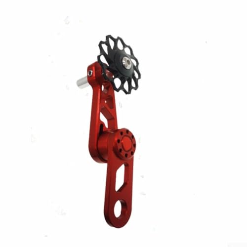Kettenstabilisator für Singlespeed-Fahrräder mit Federverstellung und Konstruktion aus Aluminiumlegierung für zuverlässige Kettenspannung (rot und schwarz) von Zoegneer