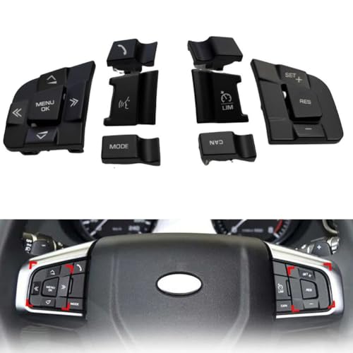 Lenkradknopf LR095537 LR095540 passend für Jaguar XF XE und Land Rover Discovery Sportfahrzeugmodelle (5) von Zoegneer